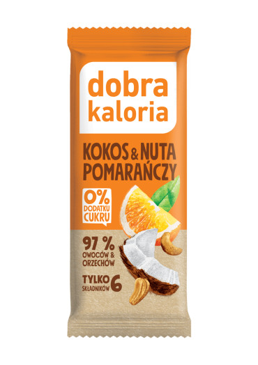 Baton kokos & nuta pomarańczy - 35g - produkt 2