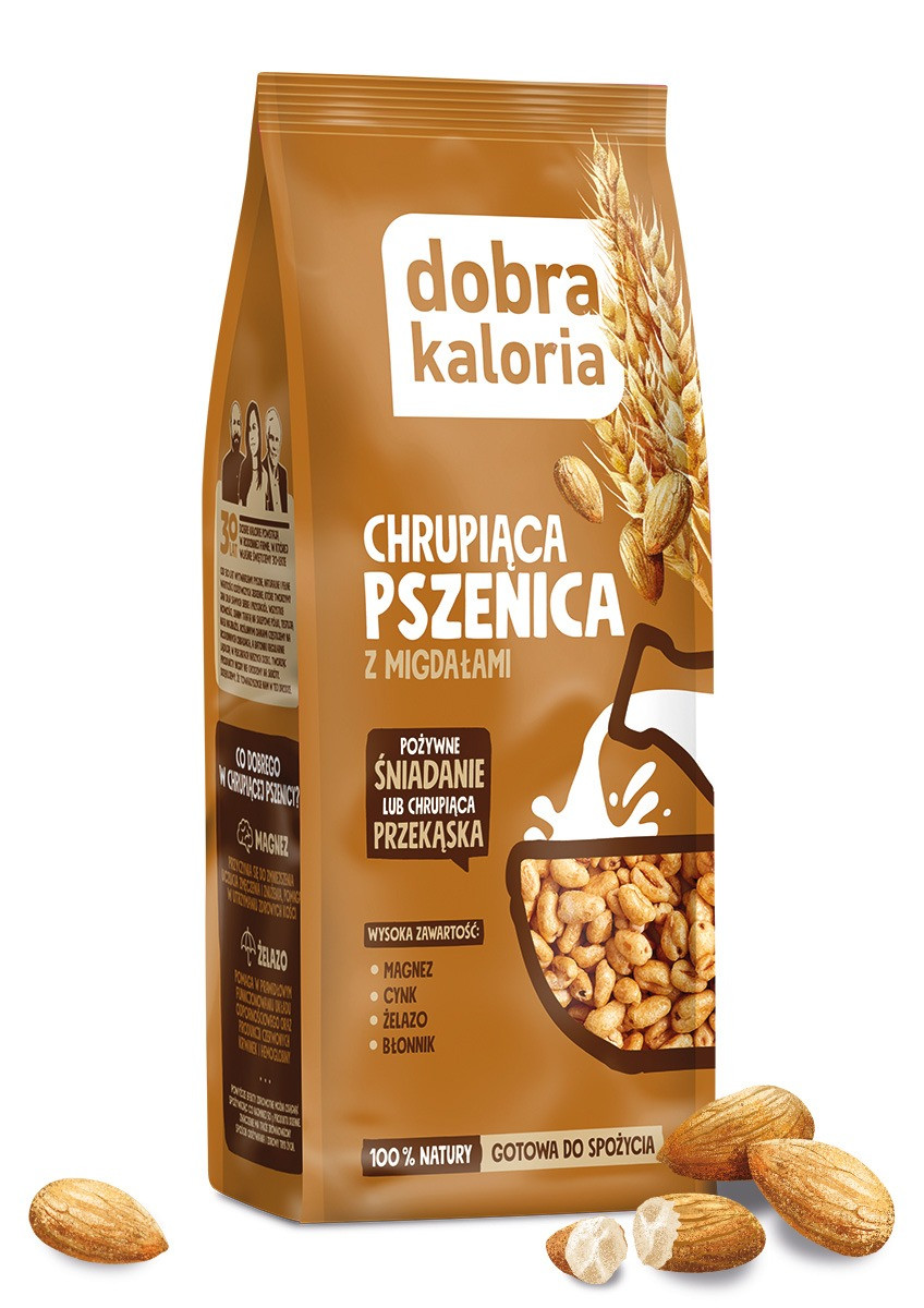 Produkty śniadaniowe - Chrupiąca pszenica z melasą i migdałami - 120g - produkt tpnutrhqfx.cfolks.pl 1