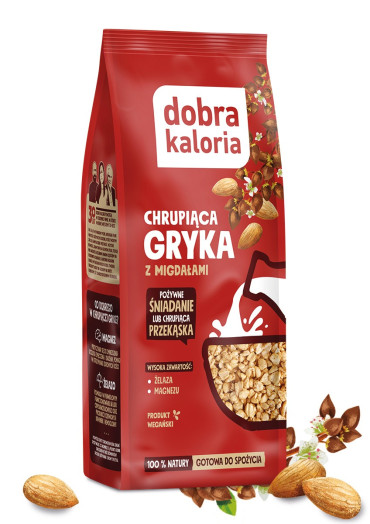 Chrupiąca gryka z melasą i migdałami - 100g