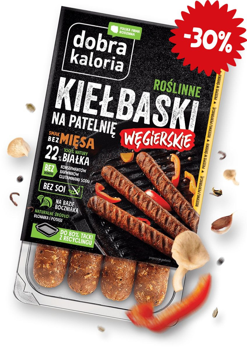 Promocje z krótką datą - Roślinne Kiełbaski węgierskie - krótka data 180g - produkt tpnutrhqfx.cfolks.pl 1
