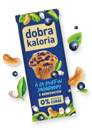 Baton o smaku à la muffin jagodowy - 35g