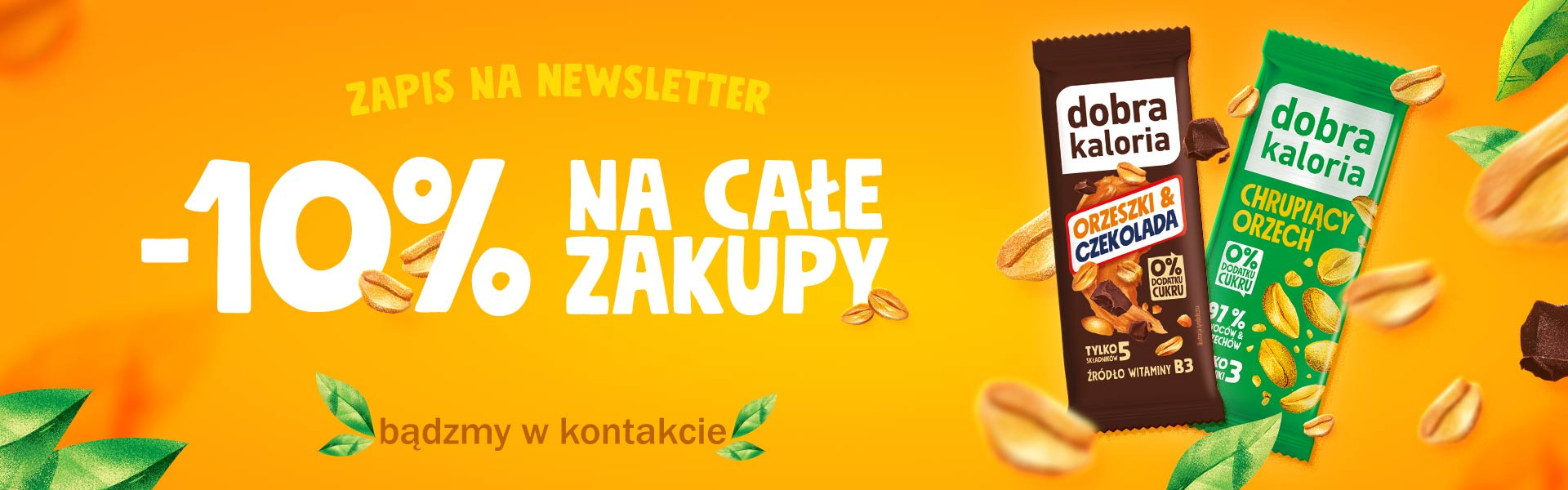 Dobra kaloria - zapis na newsletter z kodem rabatowym 10%