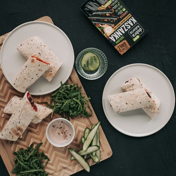 Roślinna kaszanka w tortilli - szybki i pyszny przepis