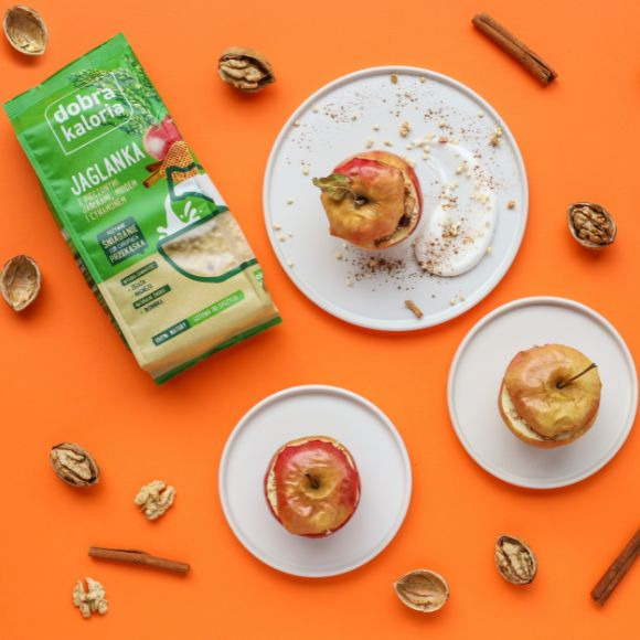 Przepis na zapiekane jabłka z Jaglanką z miodem