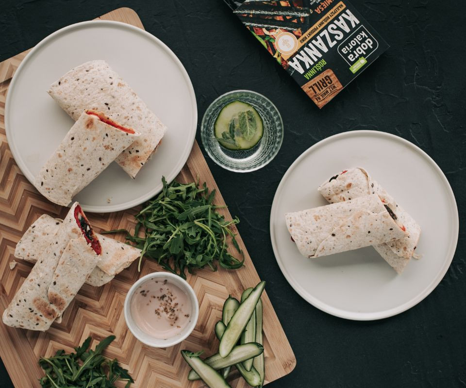 Kaszanka roślinna w tortilli - pomysł na oryginalny obiad 1 Roślinna kaszanka w tortilli - szybki i pyszny przepis 1