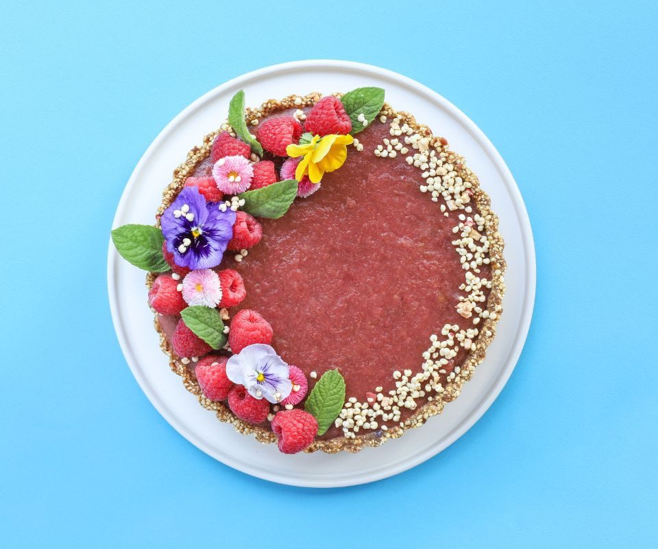 Domowe wegańskie ciasto z kaszy jaglanej i rabarbarem 4 Jaglane ciasto z rabarbarem - deser krok po kroku 4