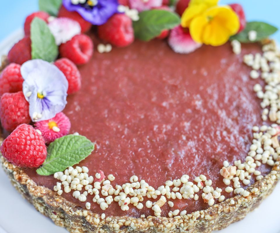 Domowe wegańskie ciasto z kaszy jaglanej i rabarbarem 5 Jaglane ciasto z rabarbarem - deser krok po kroku 5